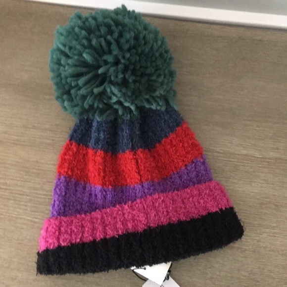 BCBGeneration Multicolor Hat with PomPom Size OS - Picture 2 of 5